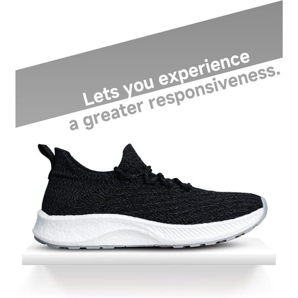 Mens Running Shoes Walking Sneakers Sports Fashion Casual Black Mesh Footwear - Picture 2 of 7